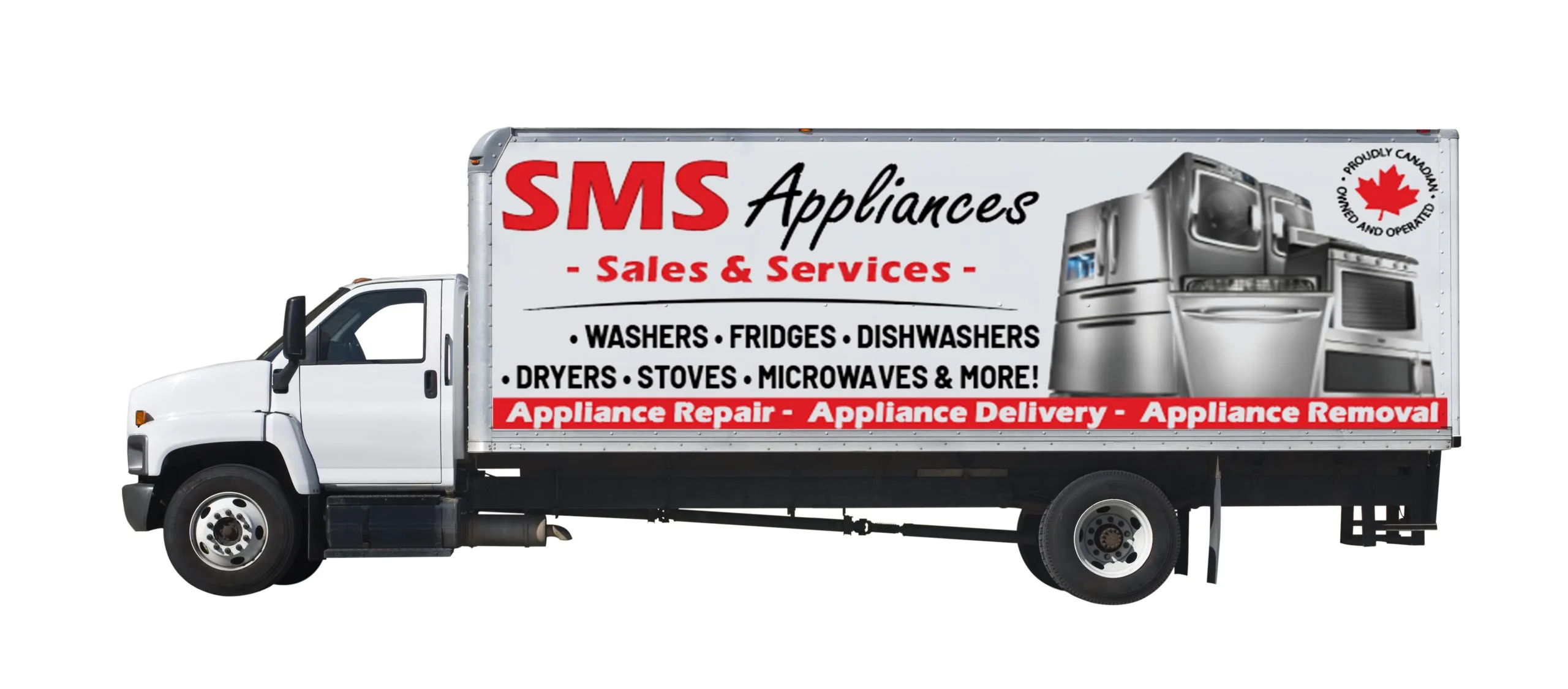 SMS Appliances Delivery Truck With Logo - SMS Appliances SMS Appliances Delivery Truck